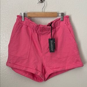 New NWT Blank NYC pink cotton lounge shorts M